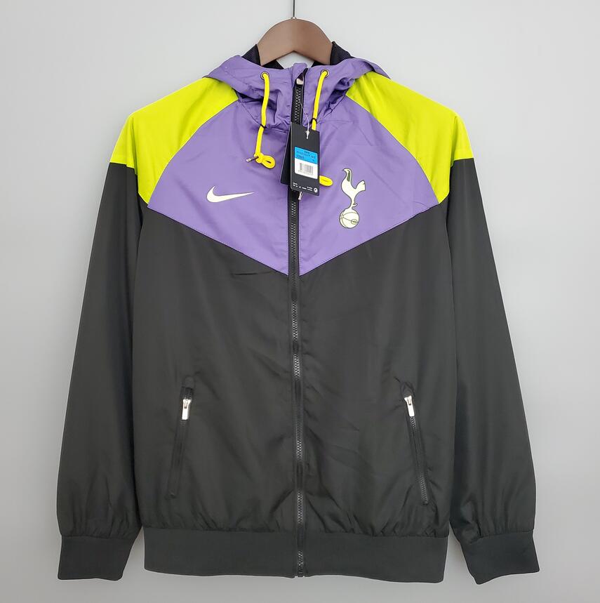 2021/22 Tottenham Hotspur Navy Purple Windbreaker Hoodie Jacket